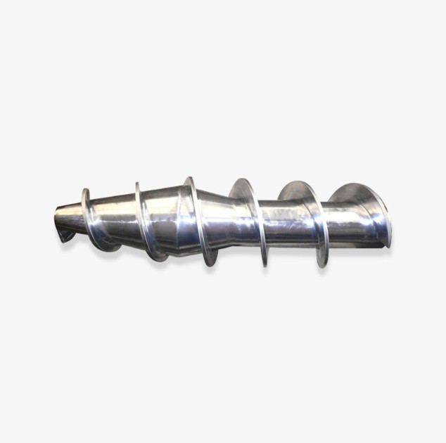 What specific role does the rubber screw barrel play in the rubber extrusion process?